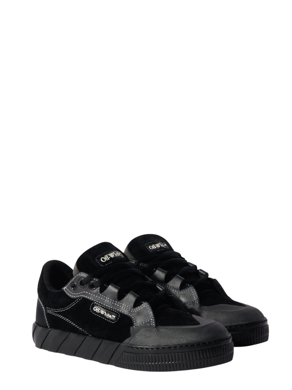 Off White Men Black 779 Vulcanized Leather Sneakers - 2