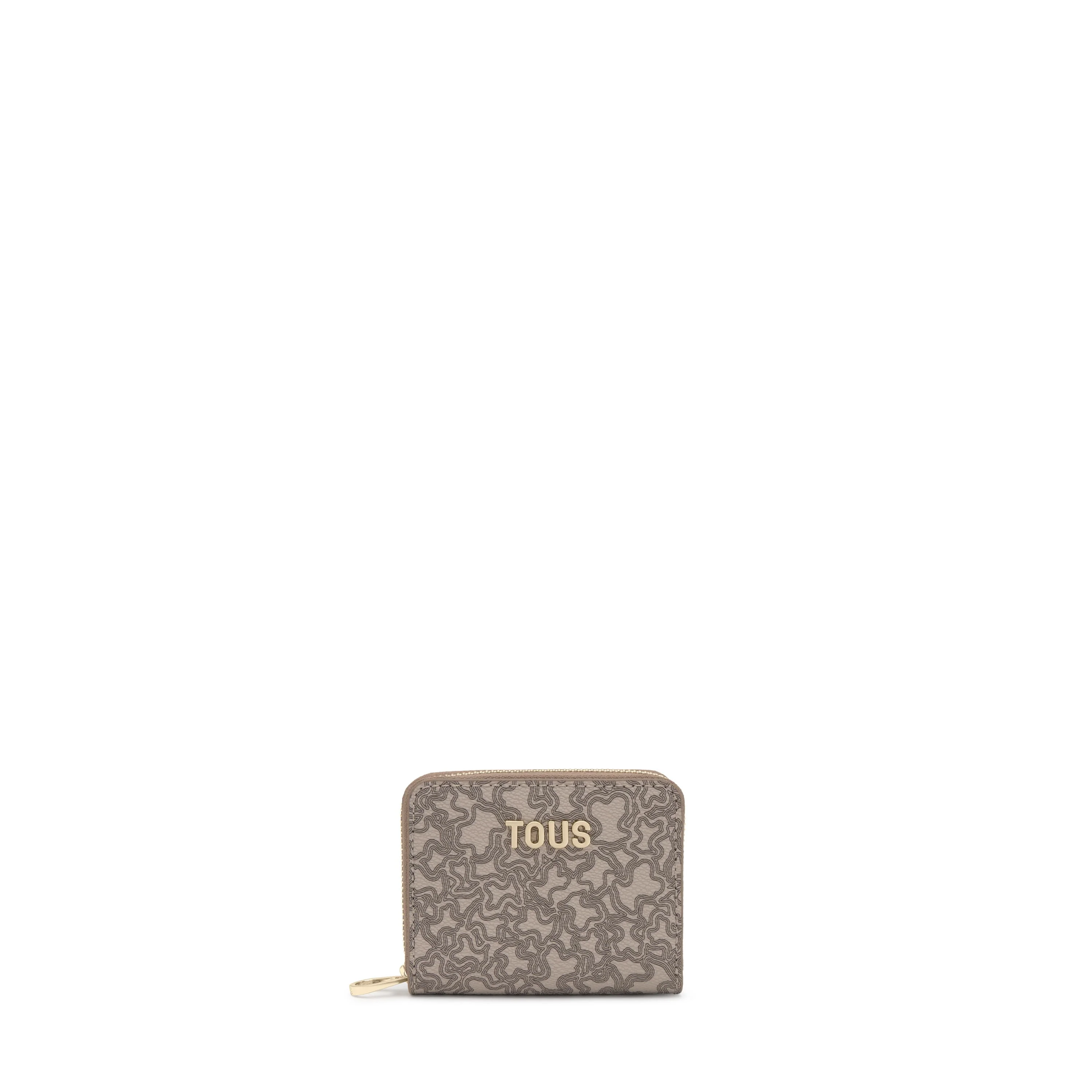 Taupe-colored Change purse Kaos Mini Lines - 1