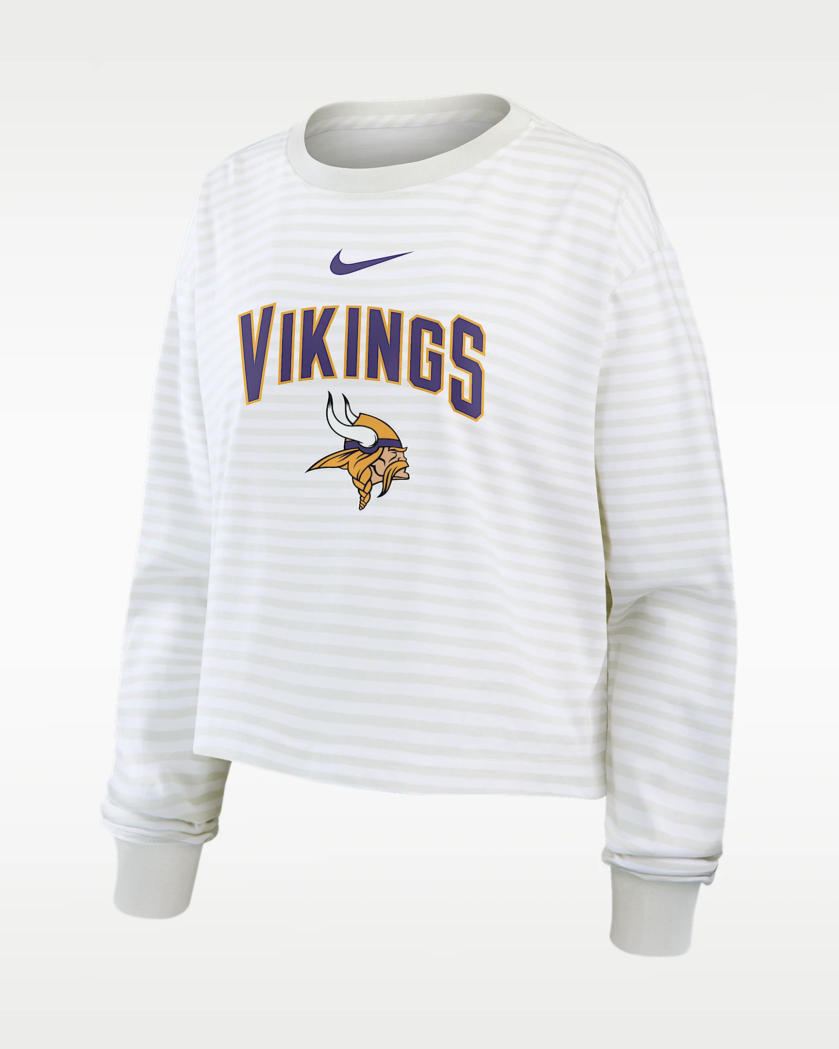 Minnesota Vikings Primetime Women's Nike Cropped Long-Sleeve T-Shirt - 1