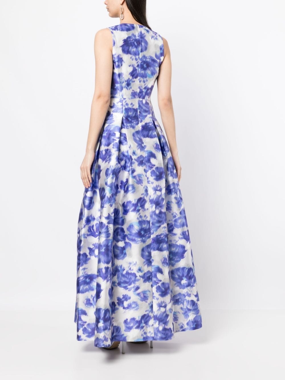 Brooke watercolour-effect gown - 4