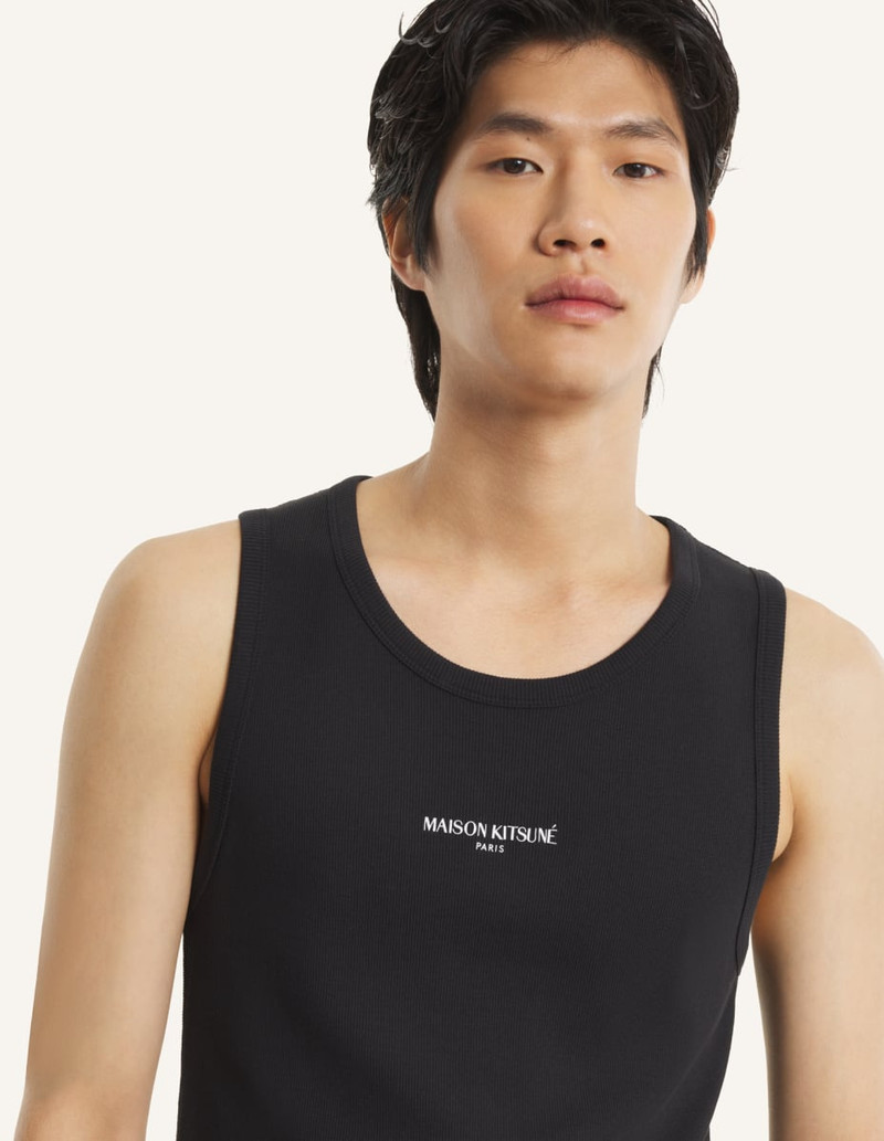 Maison Kitsuné MAISON KITSUNE PARIS RIBBED TANK TOP outlook