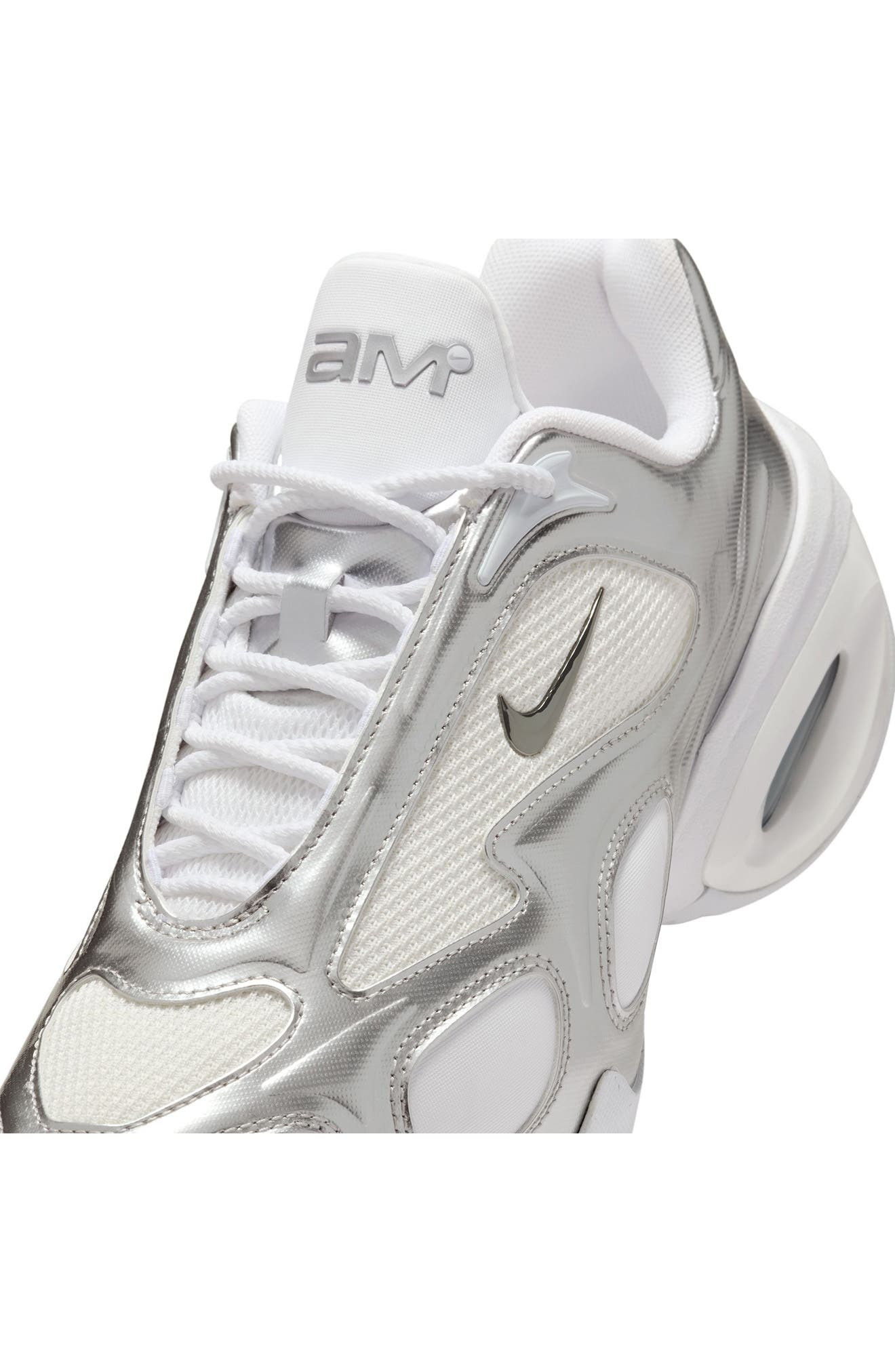Nike Air Max Muse Sneaker in White/Silver at Nordstrom - 8