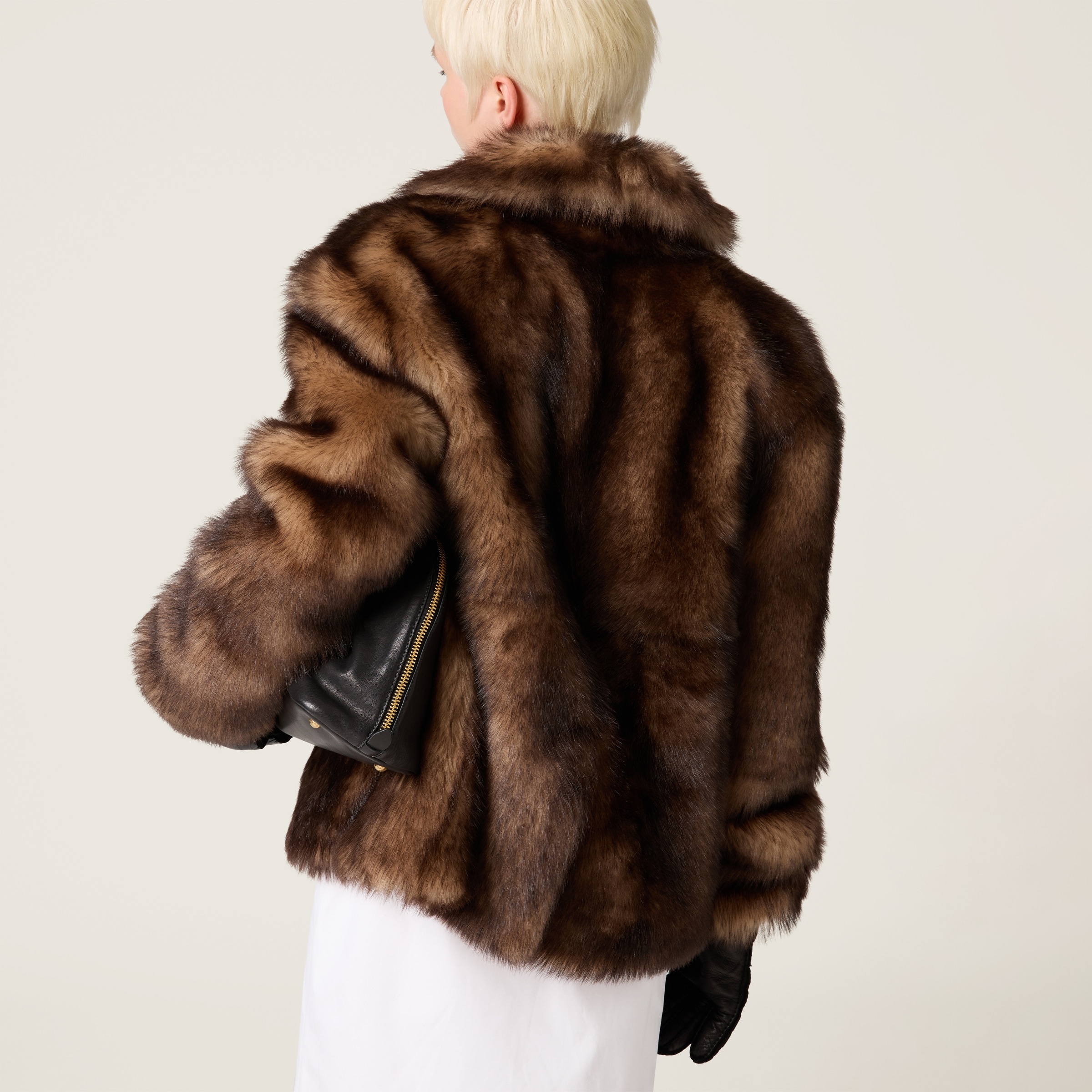 Double-breasted shearling jacket - 3