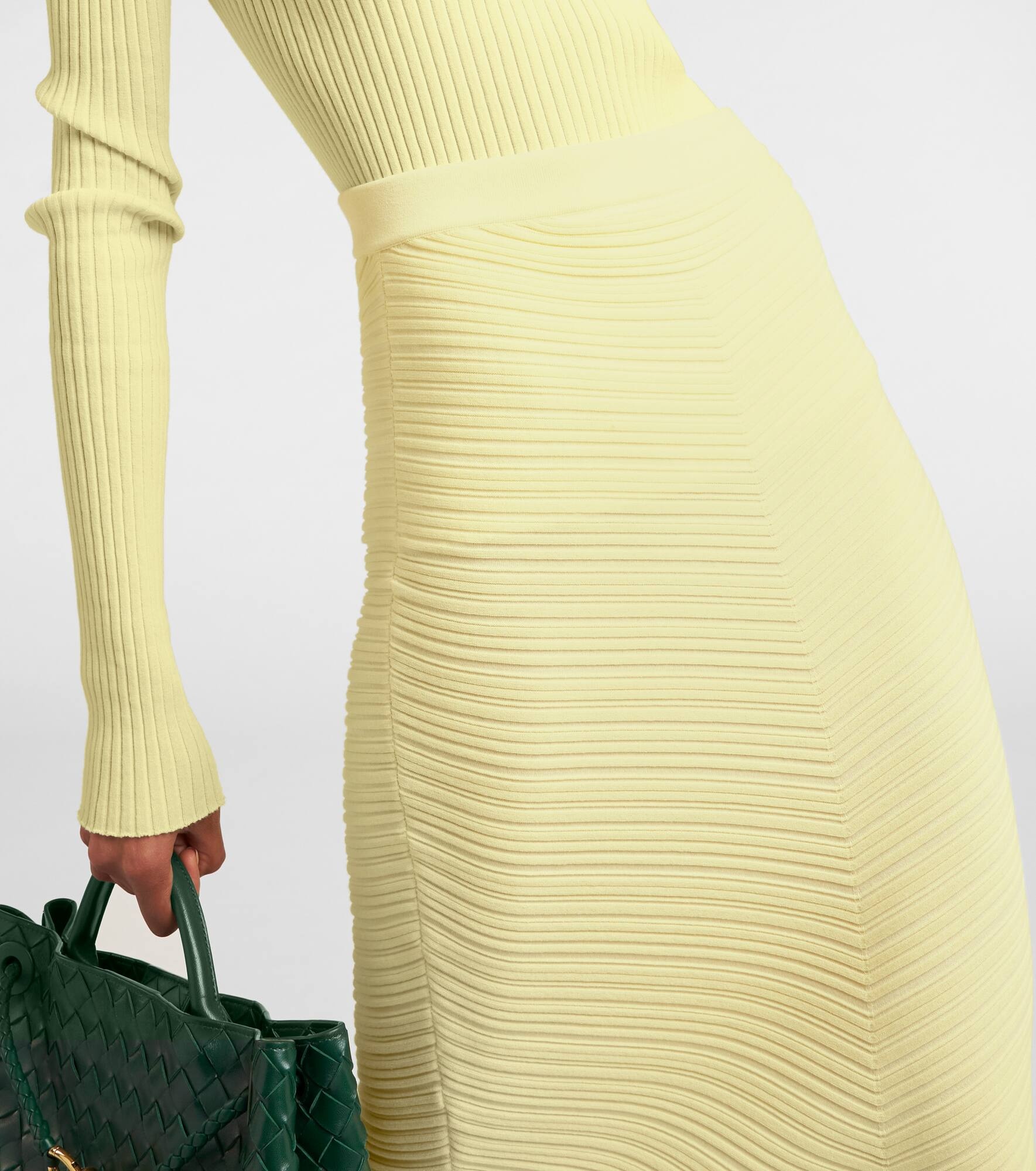 Cotton-blend maxi skirt - 4