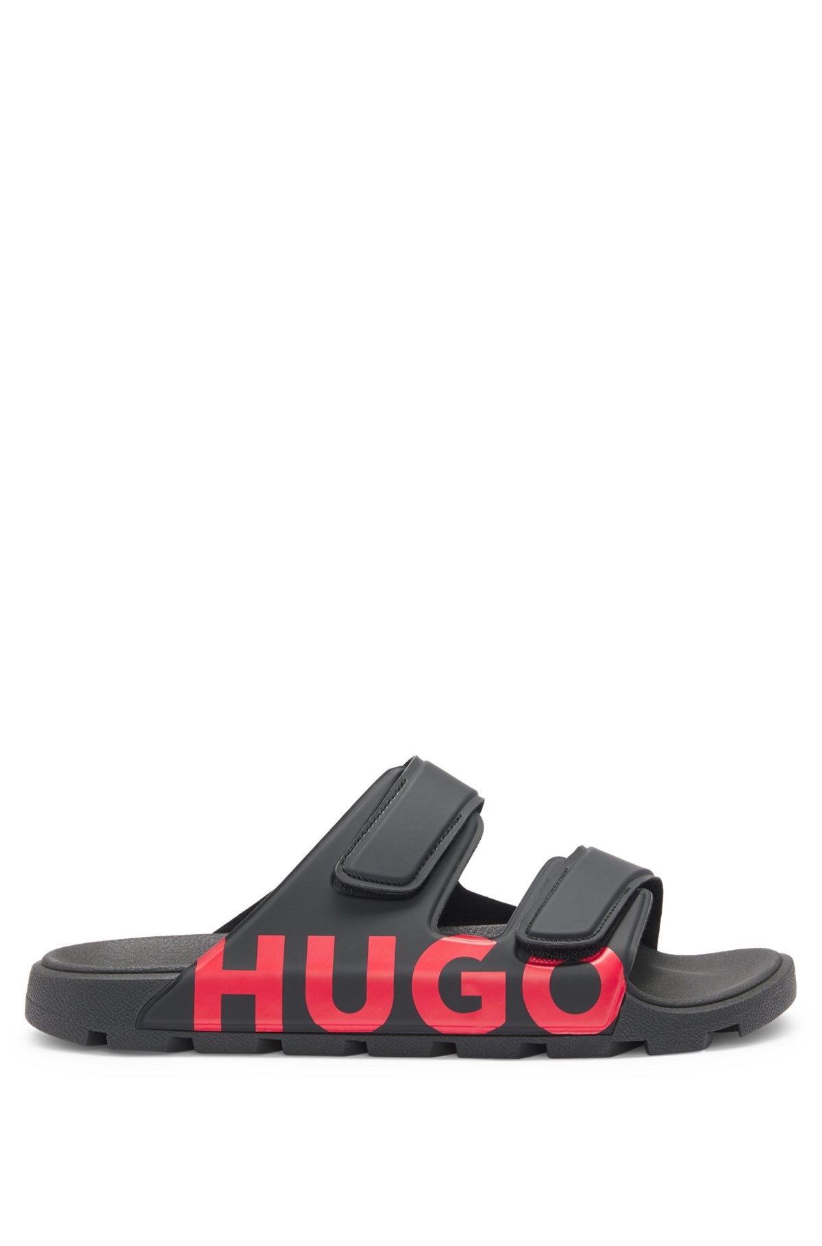 LOGO SANDALS WITH DOUBLE TOUCH-CLOSURE STRAPS - 1