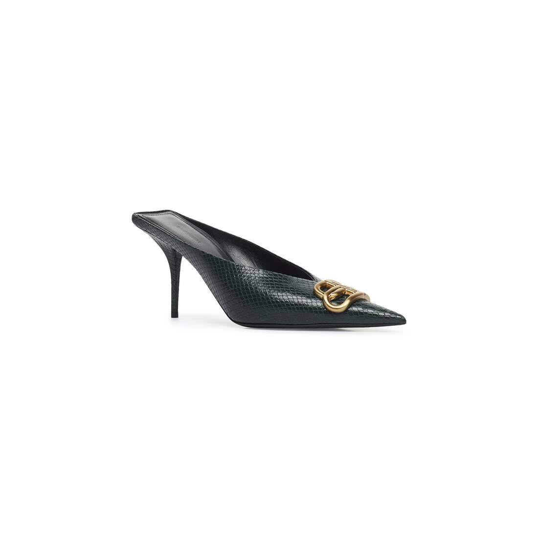 Women's Square Knife Bb 80mm Mule  in Green - 2