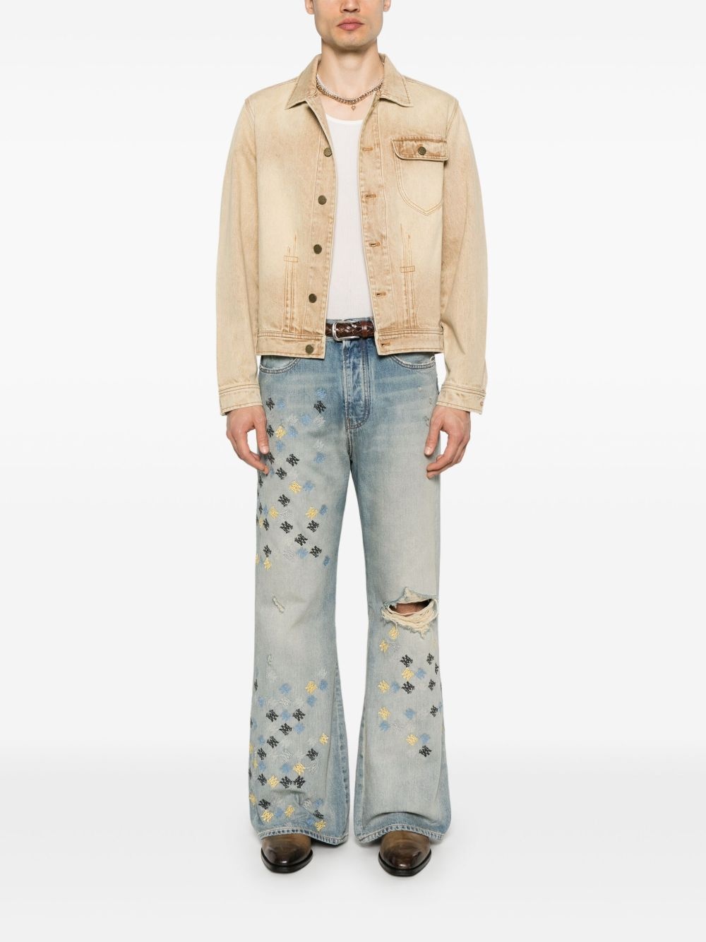MA Quad embroidered jeans - 2
