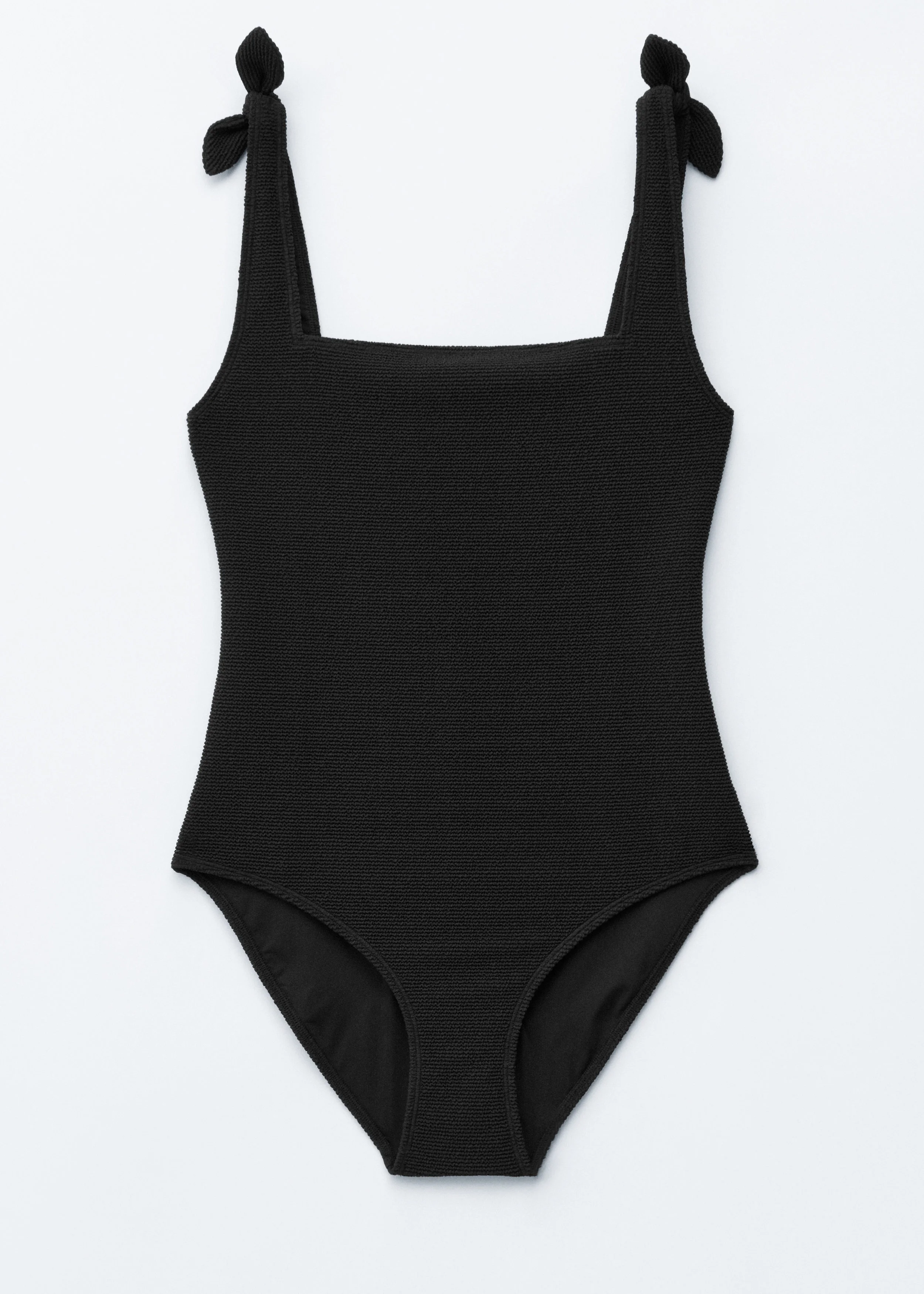 Textured Bow Tie Swimsuit - 1