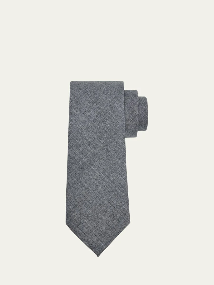 Men's Lightweight Wool Solid Tie - 1