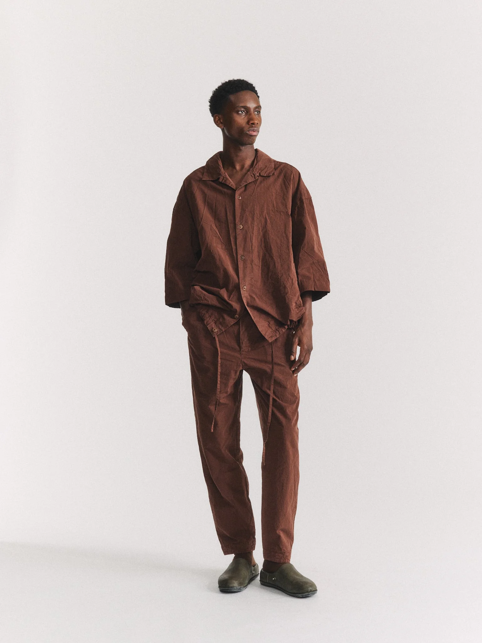 MILI HIROSHI PANT - PAPER COT - BROWN - 1