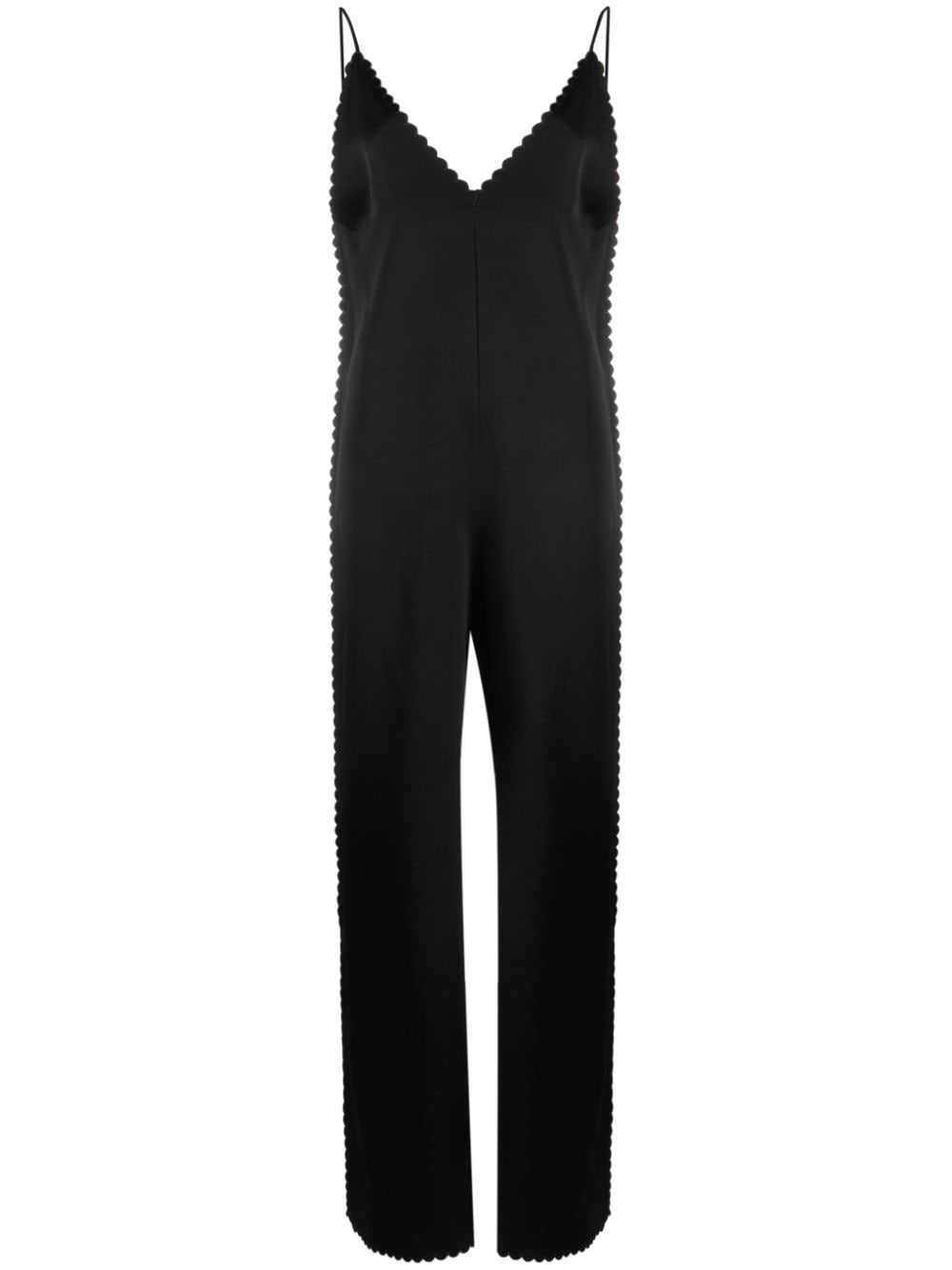 scallop-edge wide-leg jumpsuit - 1