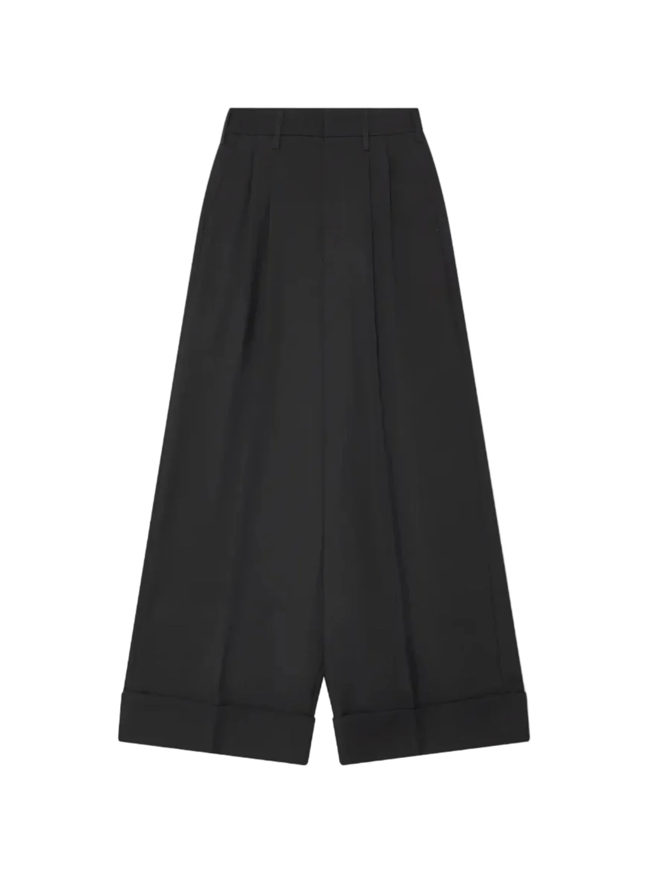 WOMEN'S STRAIGHT LEG TROUSERS - BLACK - 1