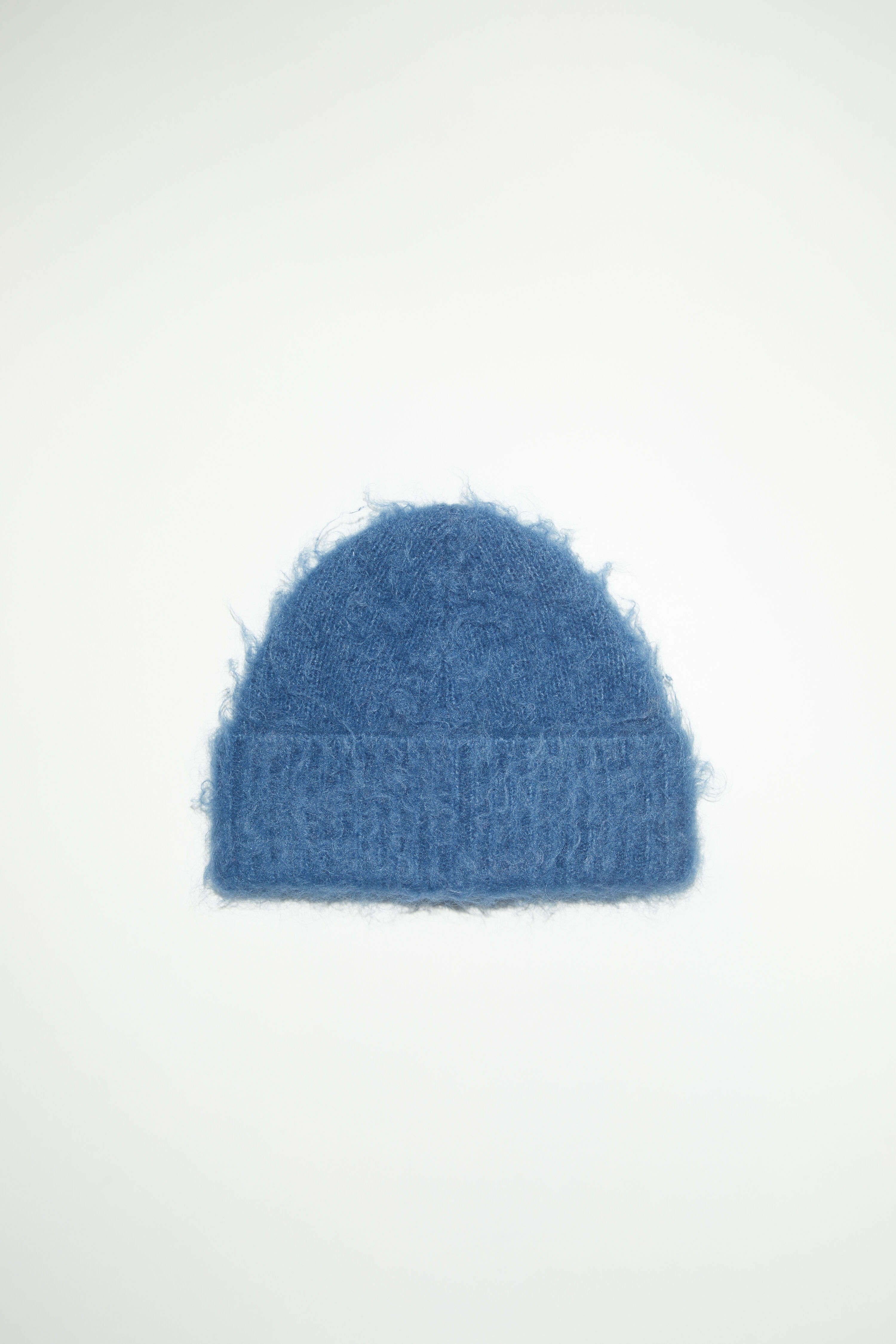 Wool mohair beanie - Denim blue - 1