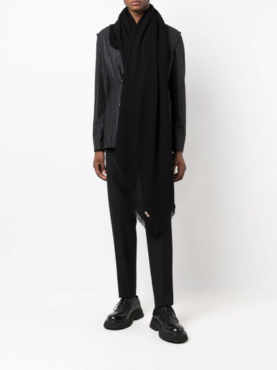 Ann Demeulemeester frayed-hem knit scarf outlook