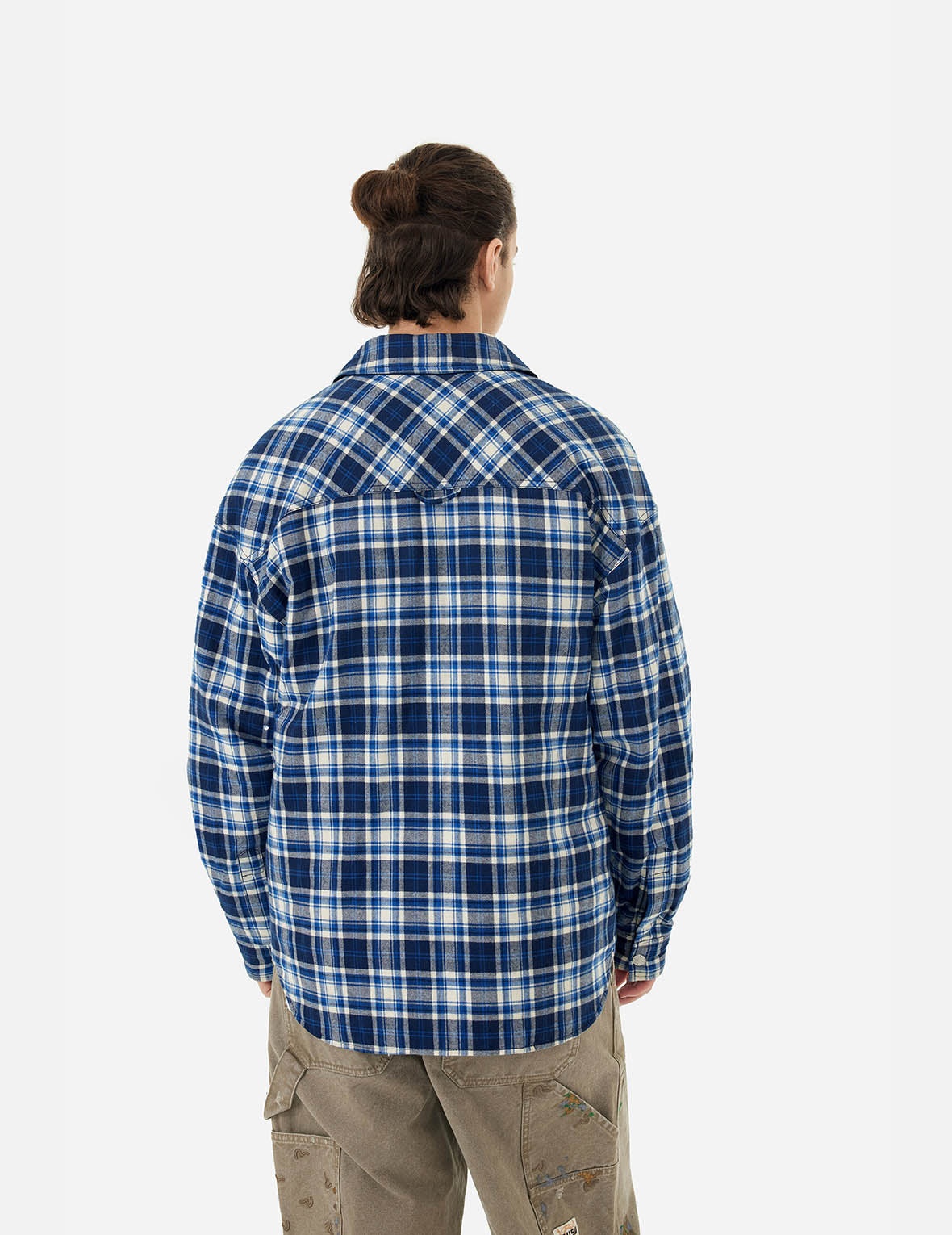 Reversible with Seagull Print Loose Fit Shirt Jacket - 5