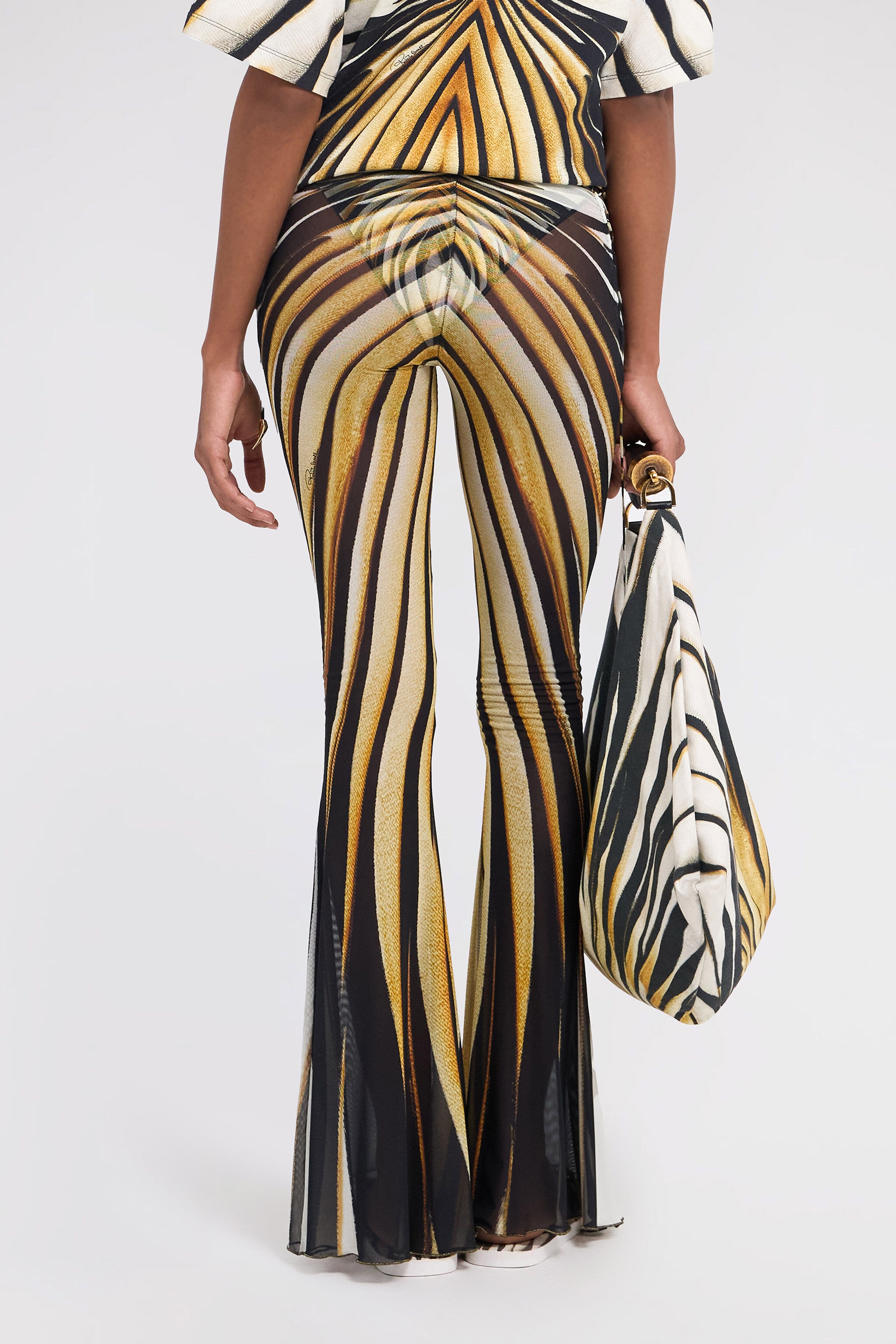 Ray Of Gold Print Trousers - 4