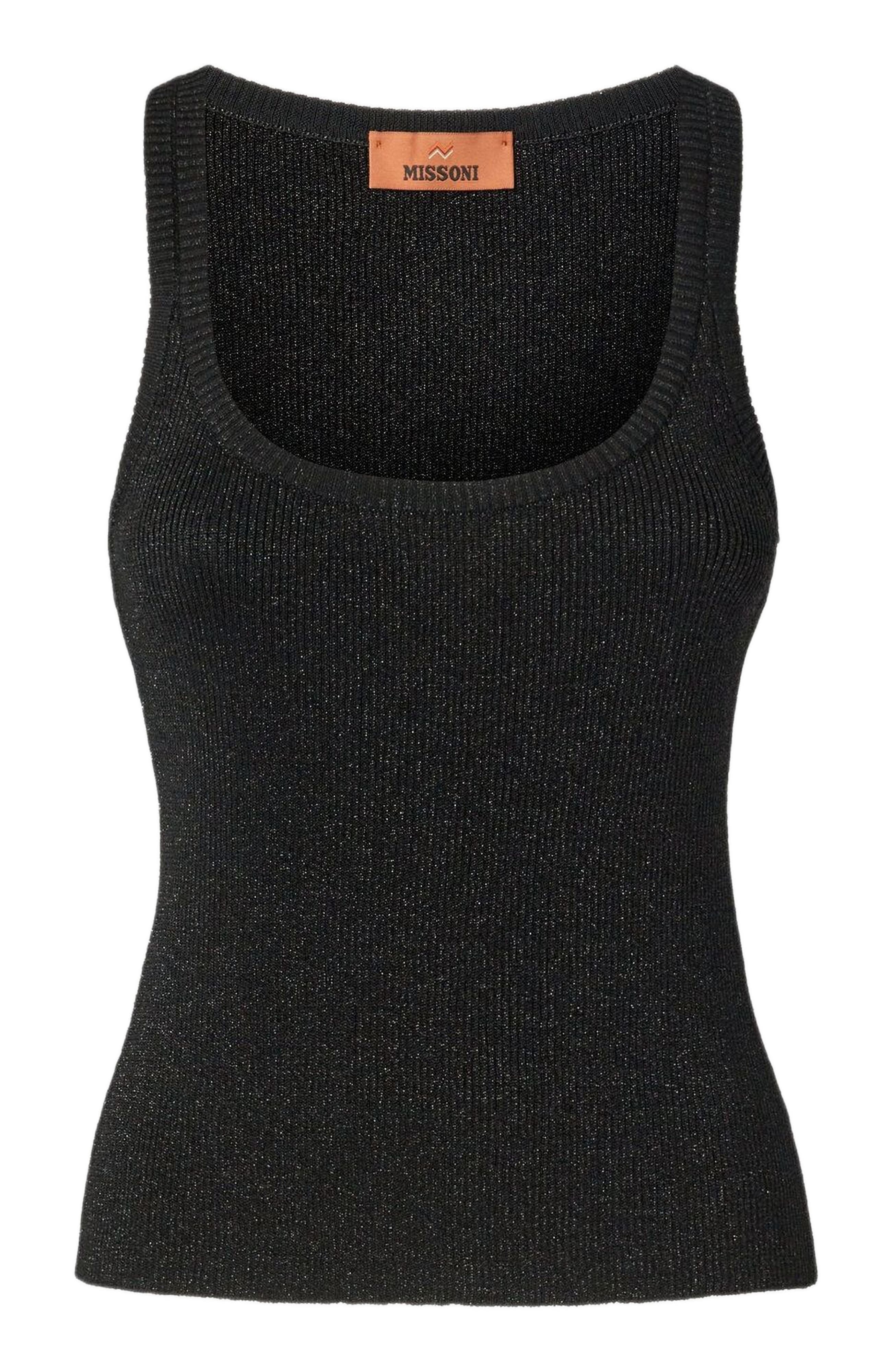 Missoni Viscose Lamé Tank Top in Black at Nordstrom - 2