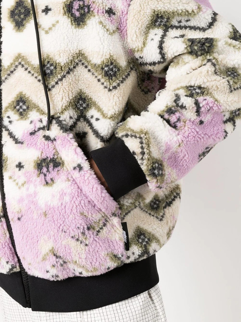 geometric print hooded jacket 5