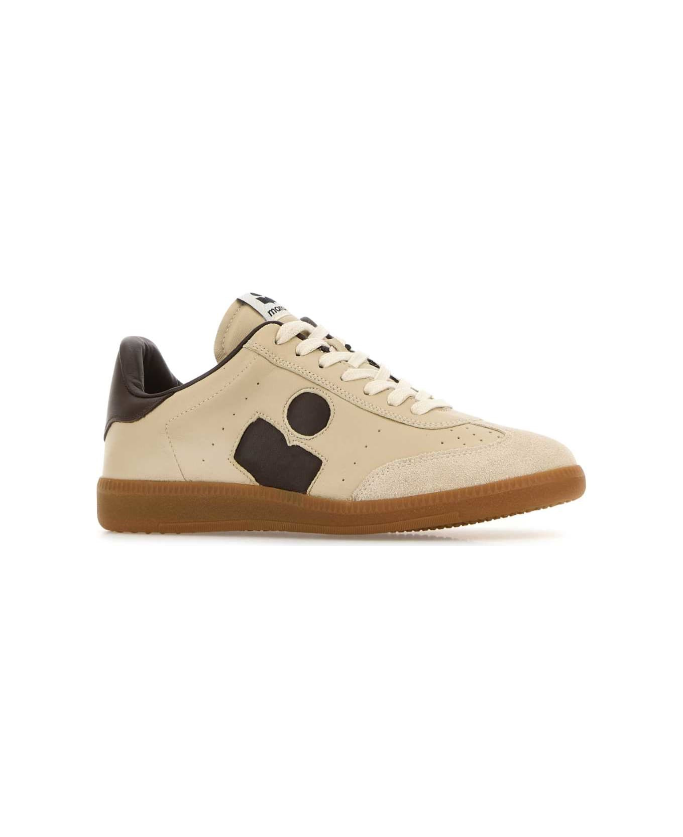 Beige Leather Bryce Sneakers - 2