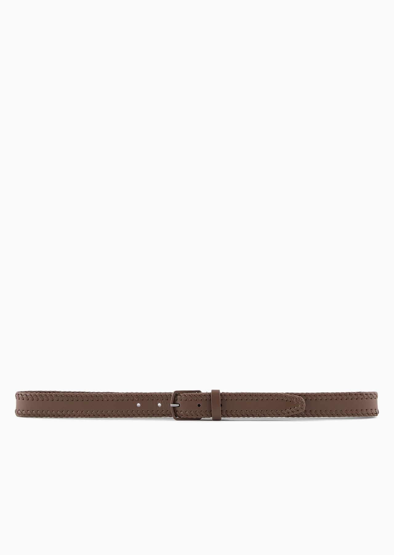 Leather belt with threading - 3