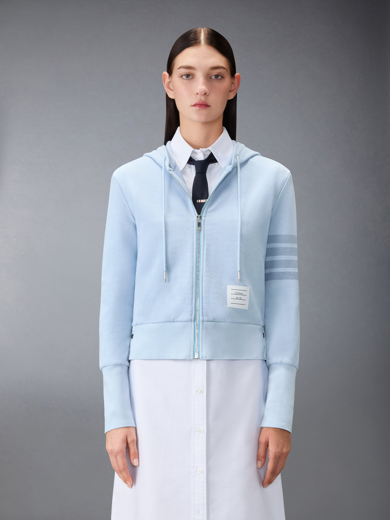 Thom Browne LOOPBACK 4-BAR SHRUNKEN HOODIE outlook