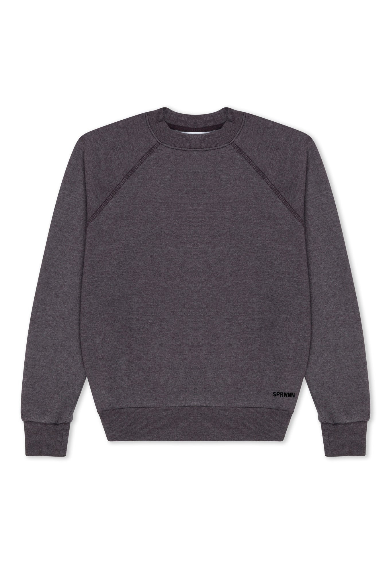 CHARCOAL SHRUNKEN RAGLAN SWEATSHIRT - 5