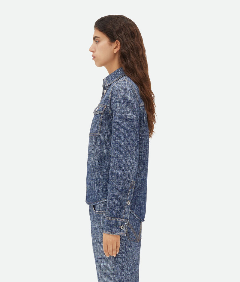 Bottega Veneta Textured Denim Viscose Shirt outlook