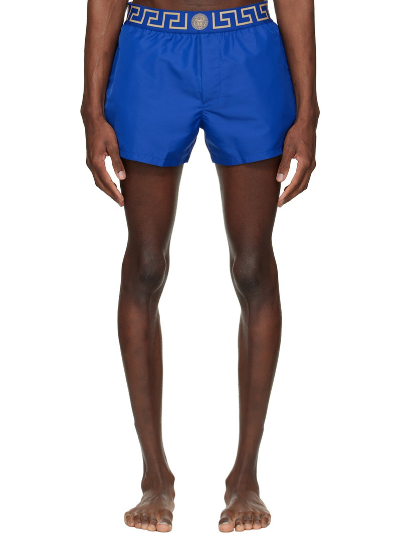 Blue Greca Swim Shorts 1