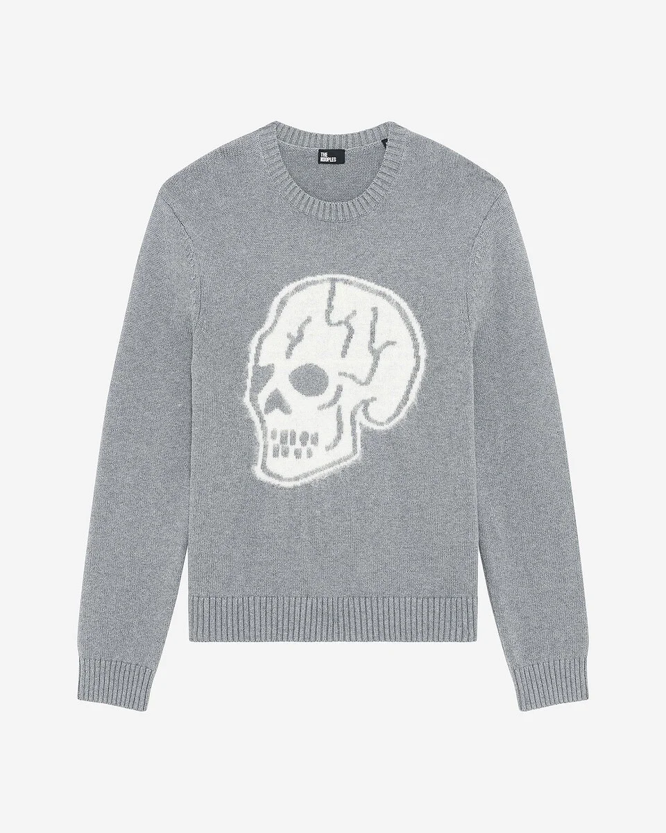 DARK GREY SKULL SWEATER - 1