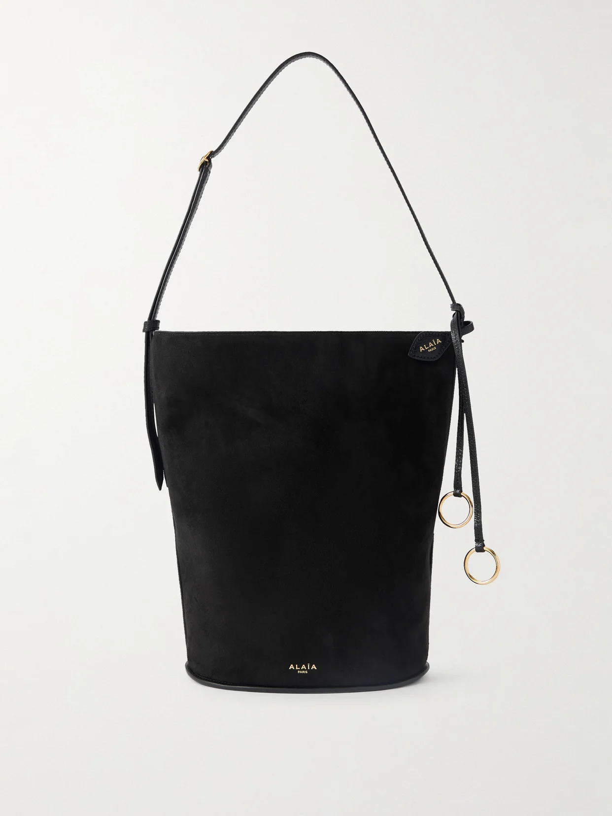 Leather-trimmed Suede Tote - 1