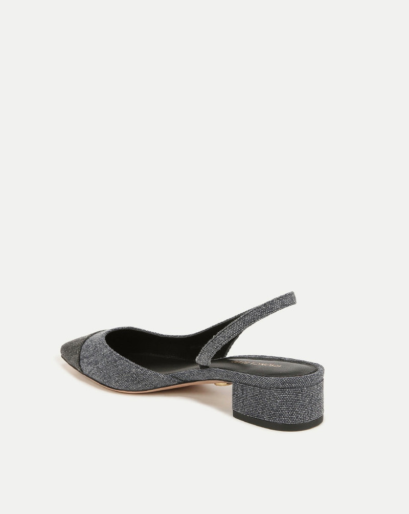 VERONICA BEARD CECILE DENIM CAP-TOE SLINGBACK outlook