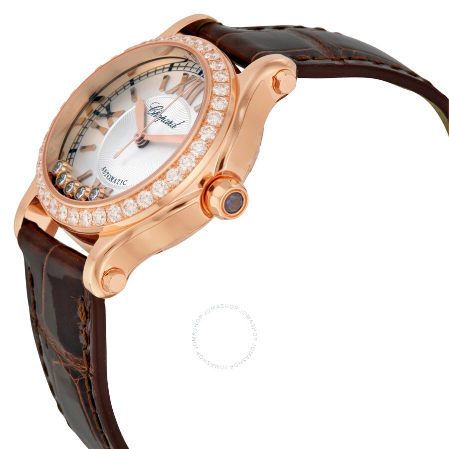 Chopard Happy Sport Silver Dial Alligator Leather Strap Ladies Watch 274893-5002 - 2