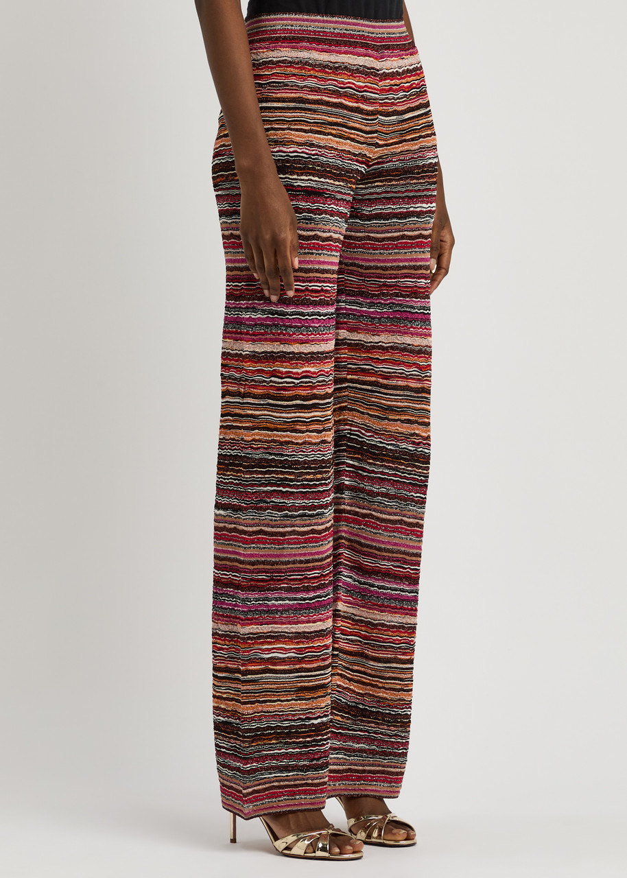 Missoni Striped-intarsia Metallic-knit Trousers - 2