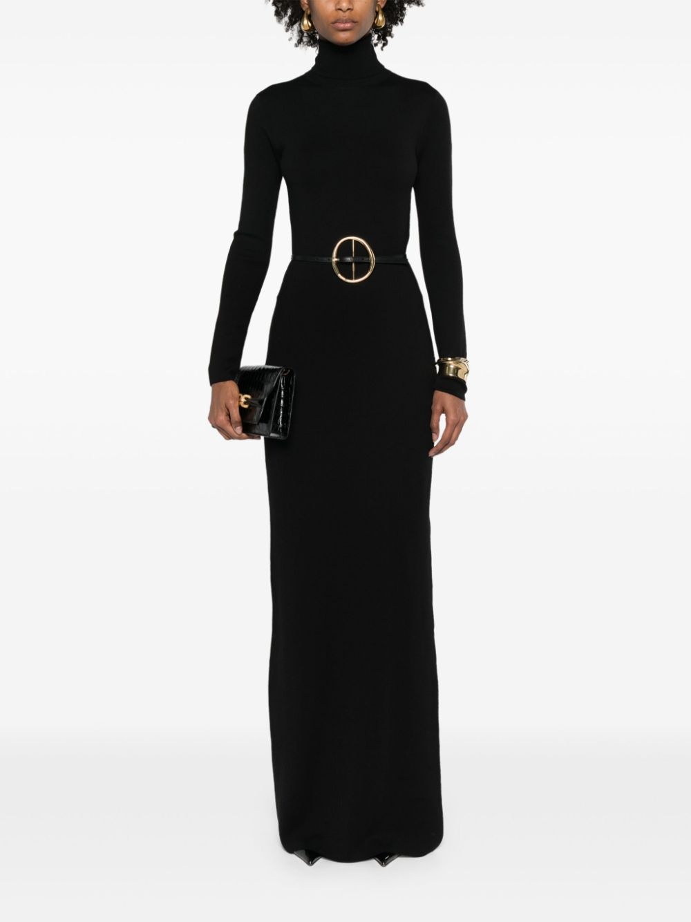 roll-neck virgin wool dress - 2