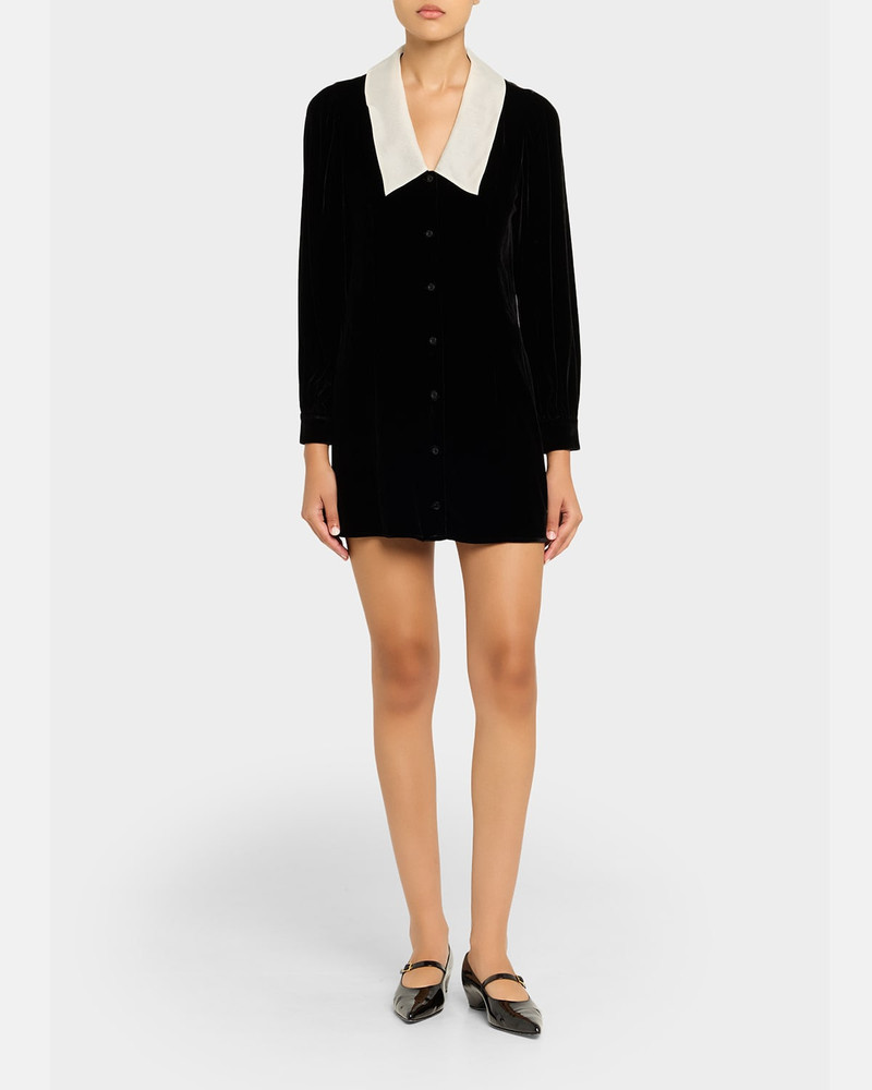 FRAME The Velvet Sailor Mini Dress outlook