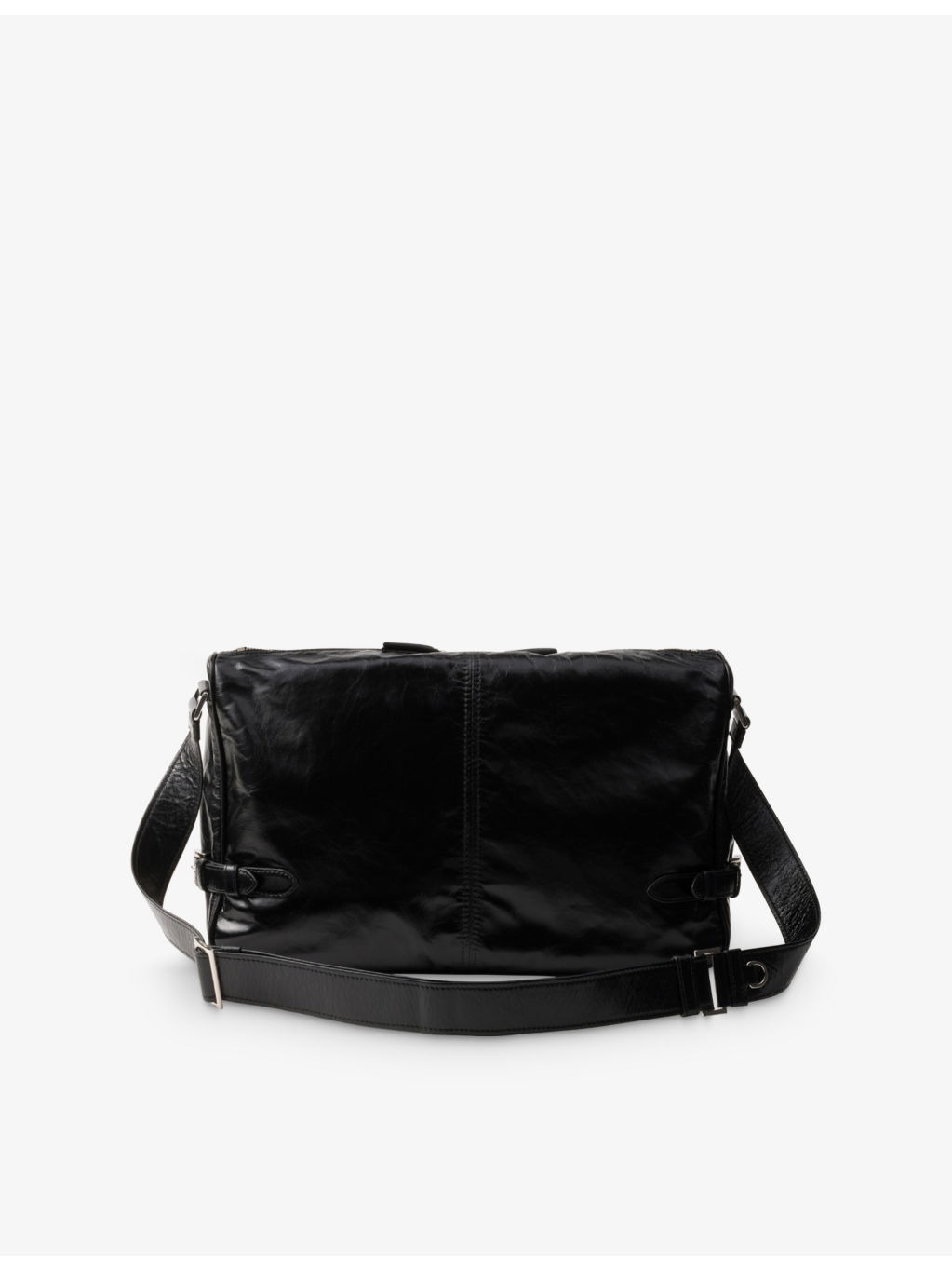 Logo-plaque leather shoulder bag - 5