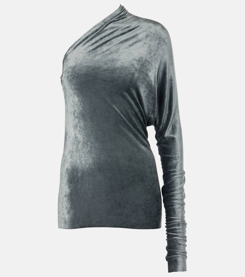 Diana one-shoulder 벨벳 탑 - 1