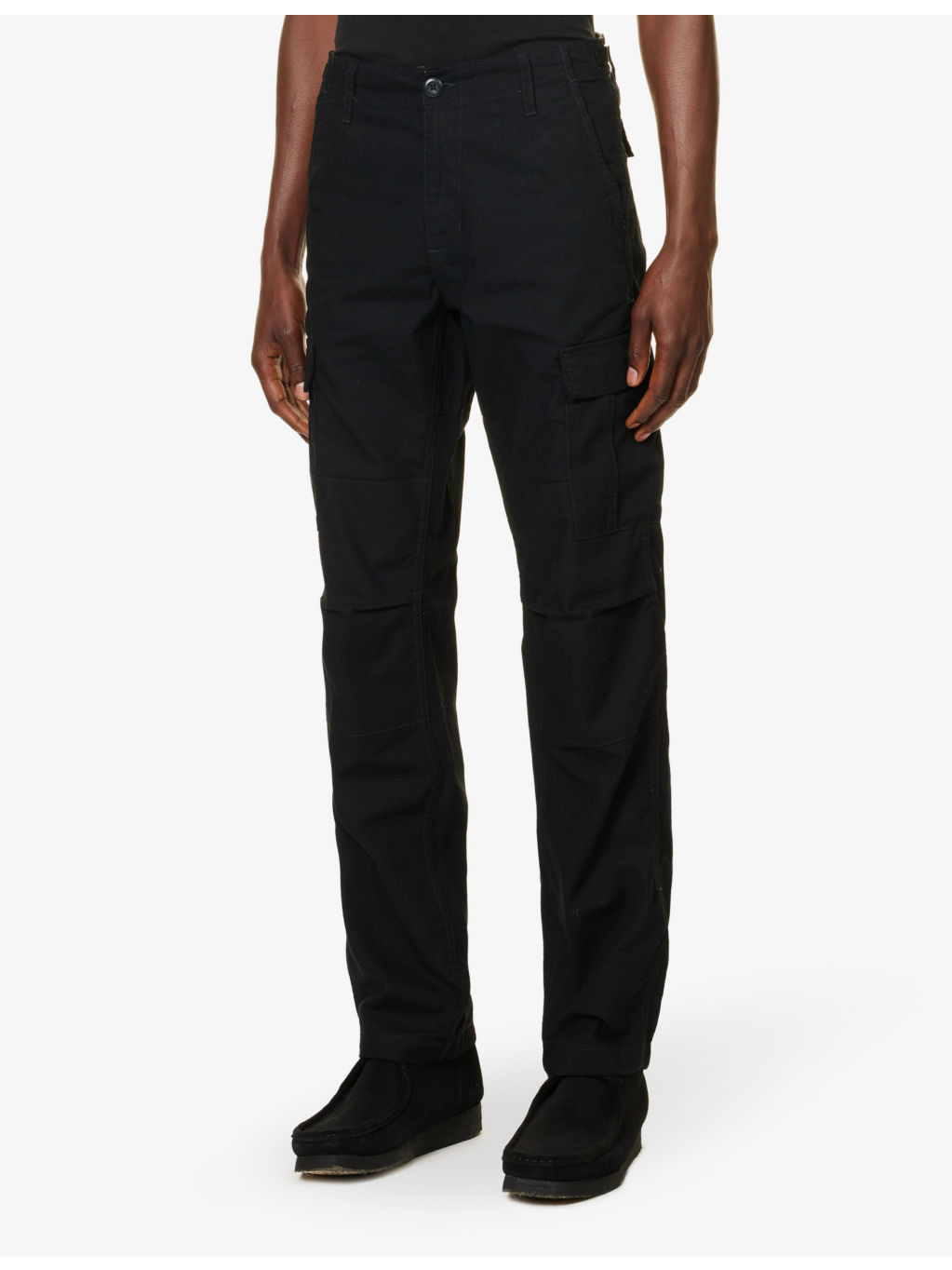 Aviation straight-leg regular-fit cotton-canvas cargo trousers - 3