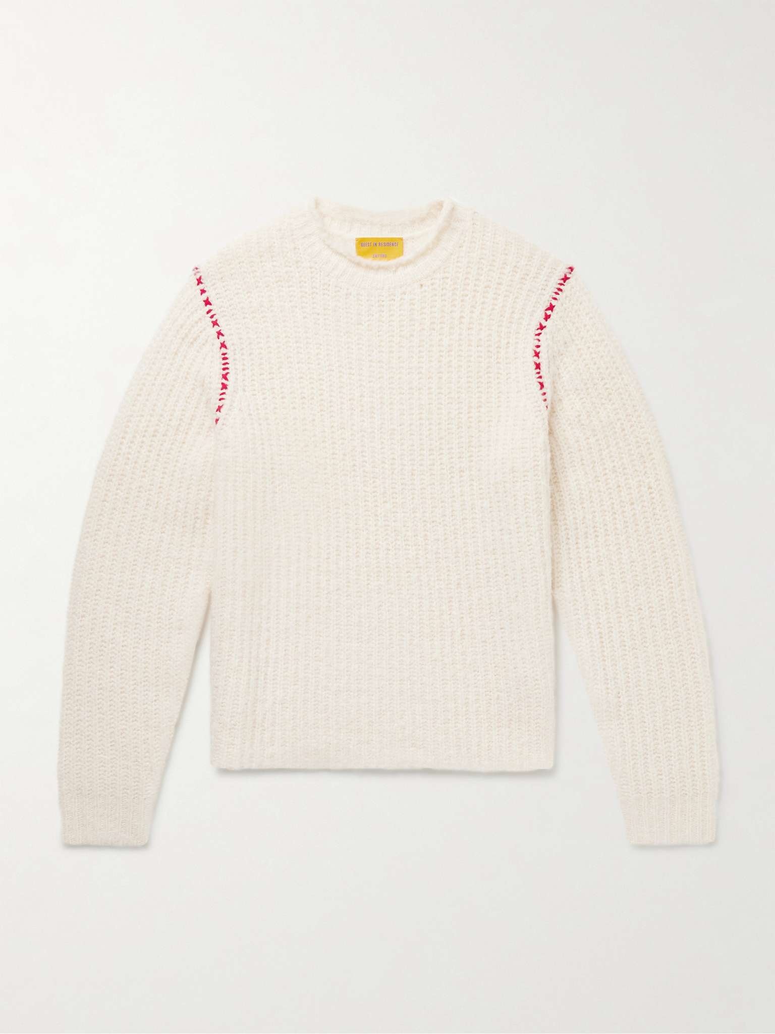 Cloud True Embroidered Ribbed Wool-Blend Sweater - 1