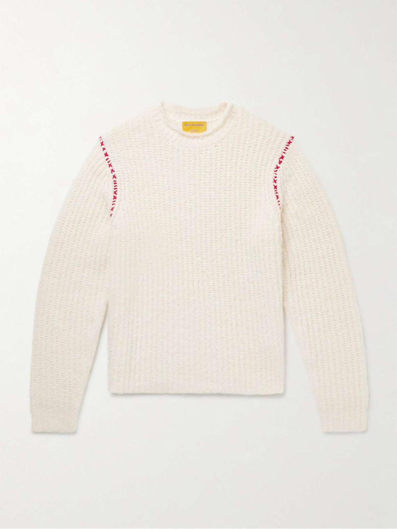 Cloud True Embroidered Ribbed Wool-Blend Sweater 1