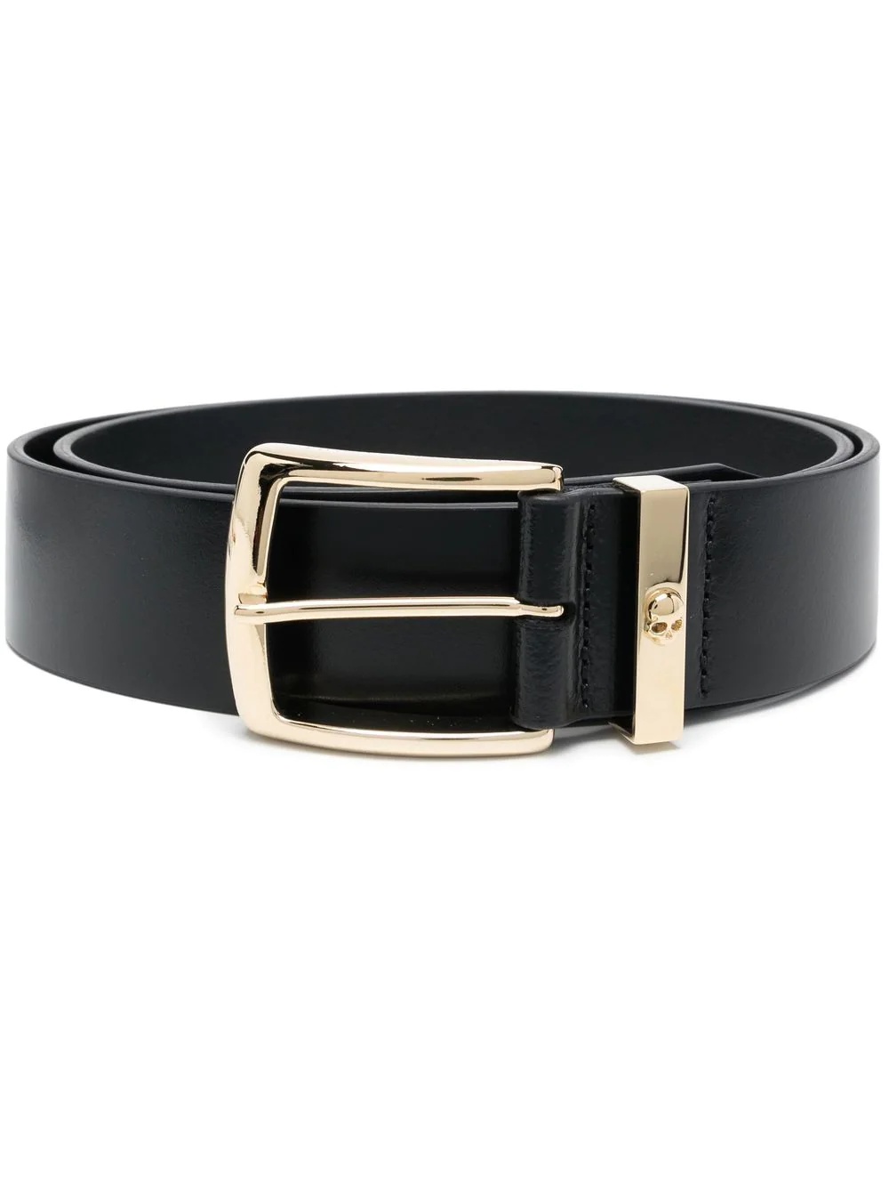 buckle-fastening leather belt - 1