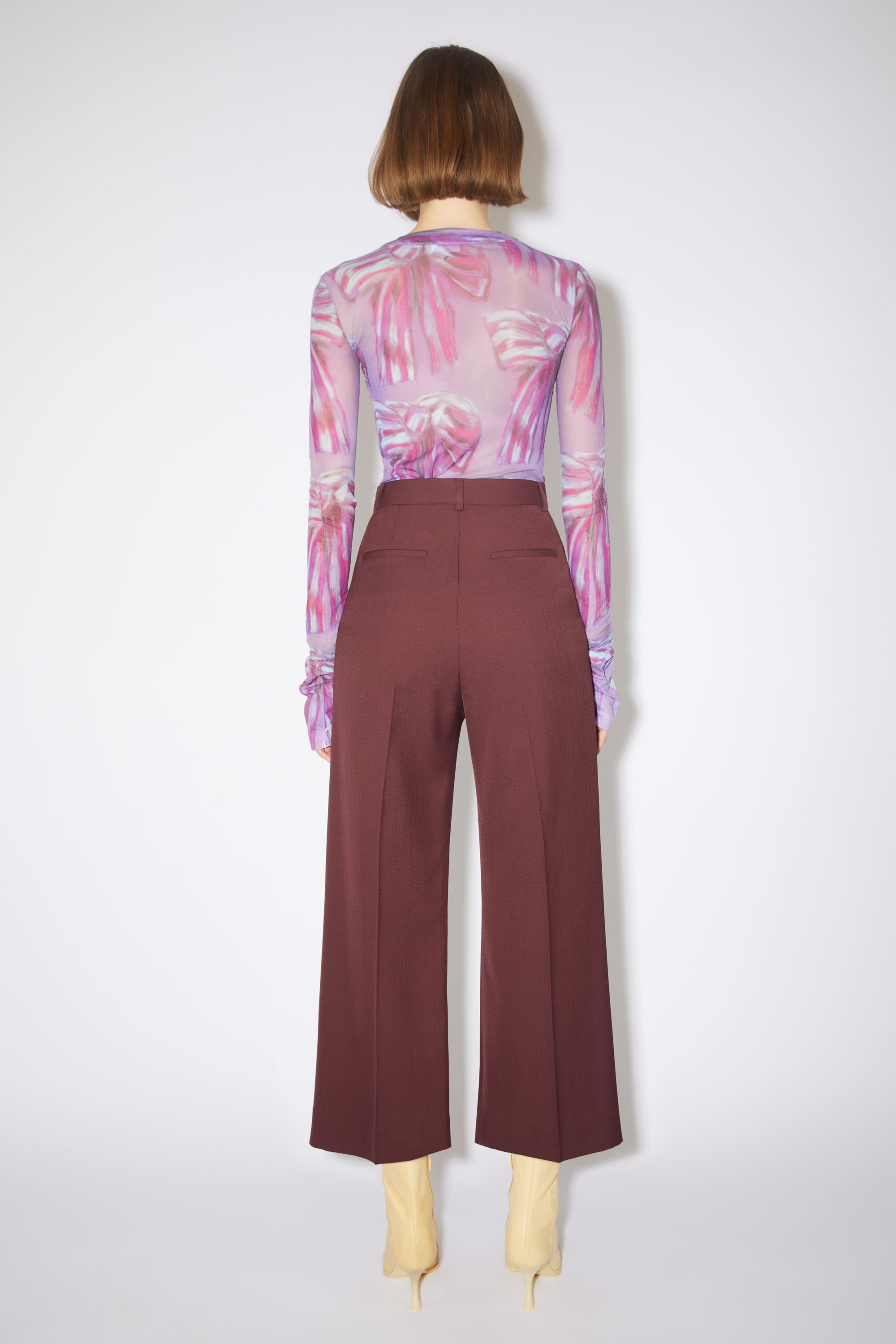 Wool blend trousers - Aubergine purple - 3