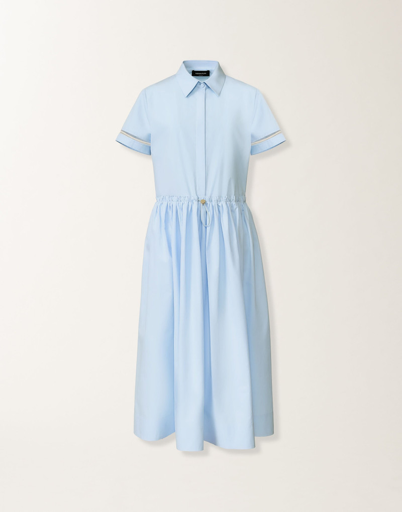 Sky blue poplin polo dress 1