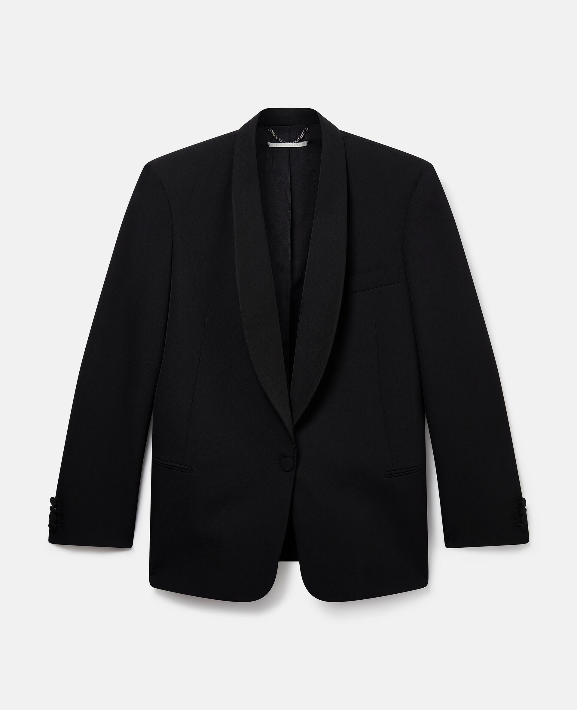 Wool Blazer with Shawl Lapels - 1