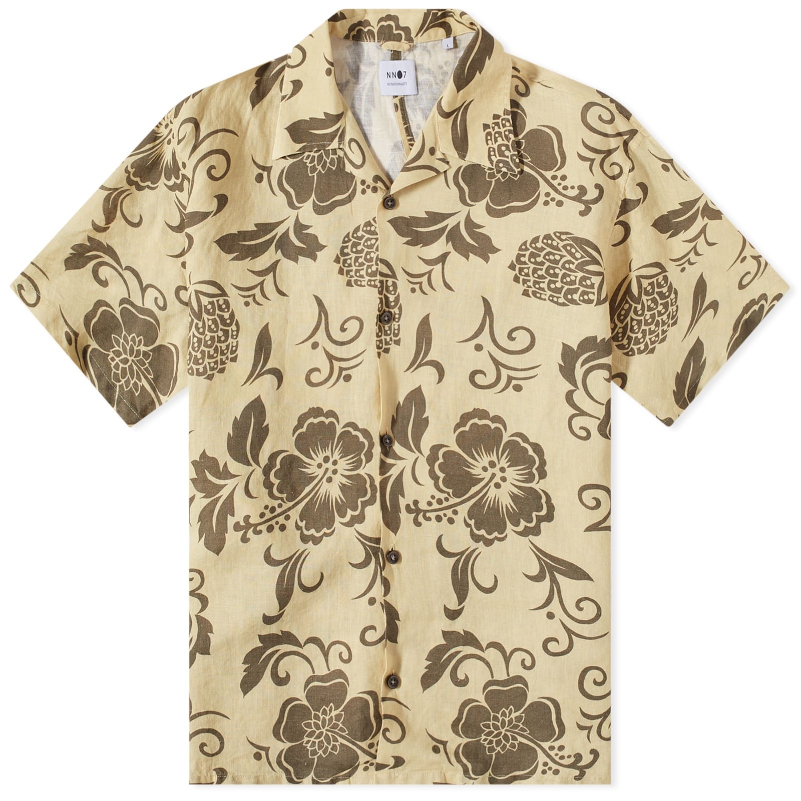 NN07 Ole Linen Floral Vacation Shirt - 1