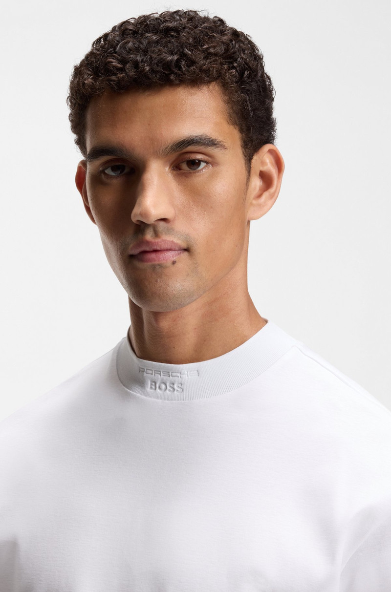 PORSCHE X BOSS RELAXED-FIT T-SHIRT WITH LOGO COLLAR 3
