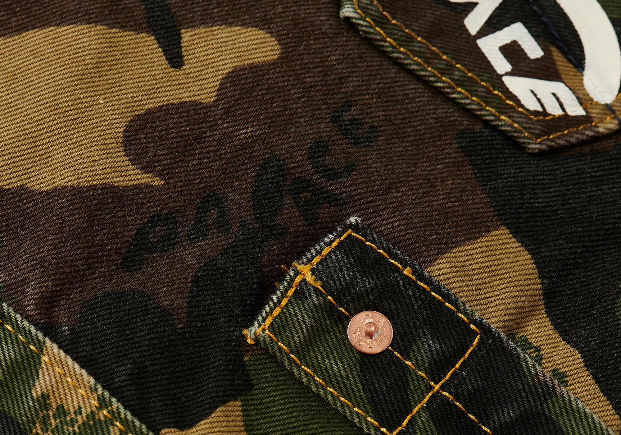 PALACE EVISU TYPE ONE DENIM JACKET CAMO - 4