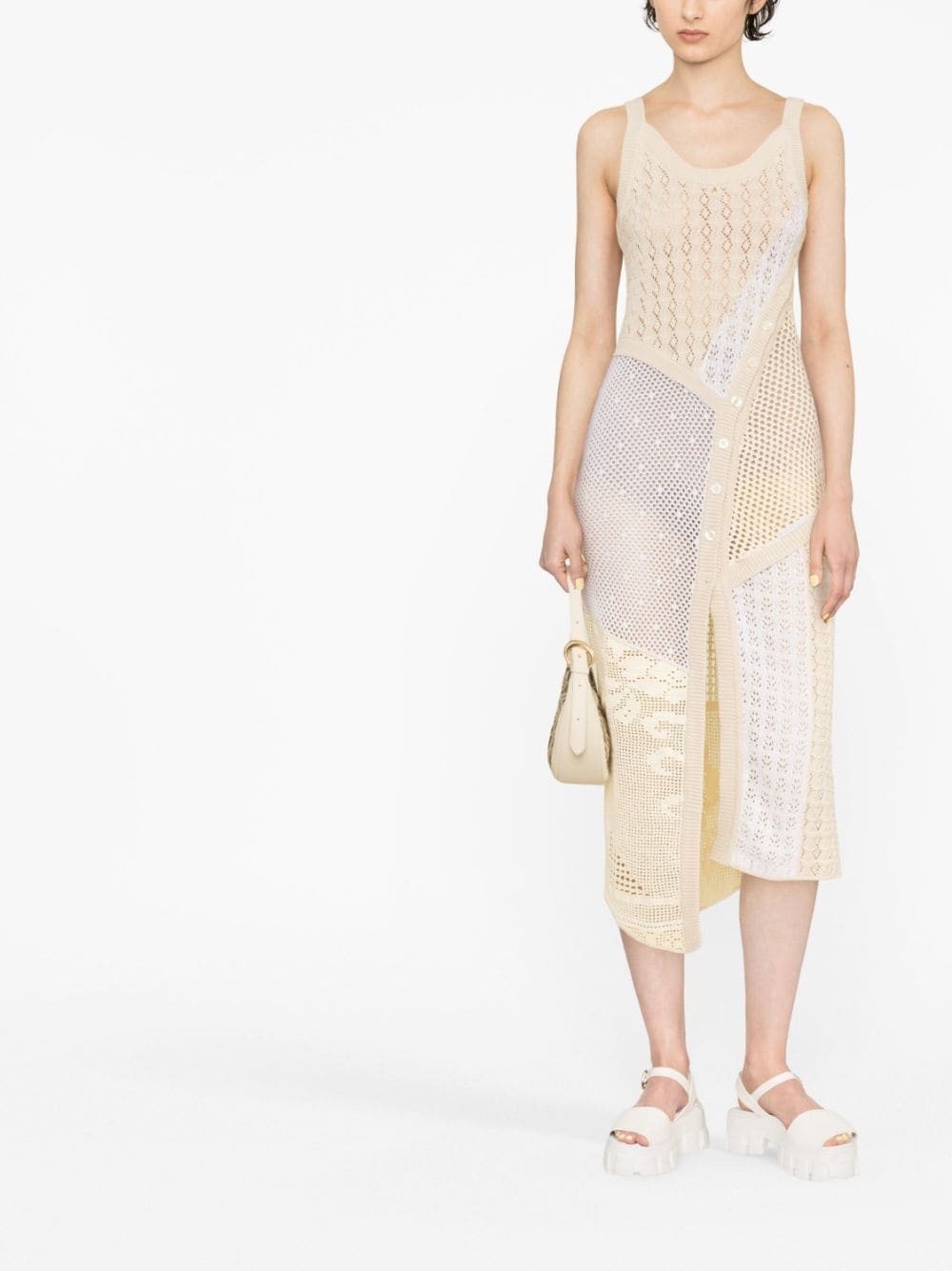 Regenerated crochet midi dress - 2