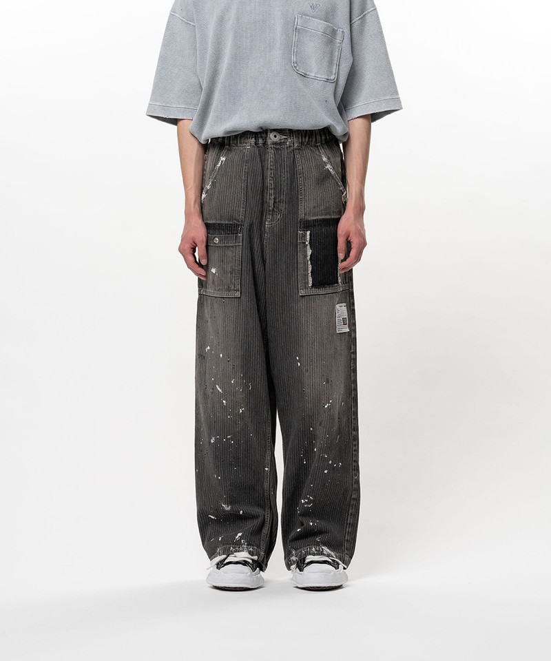 Maison MIHARAYASUHIRO Stripe Denim Bush Pants outlook