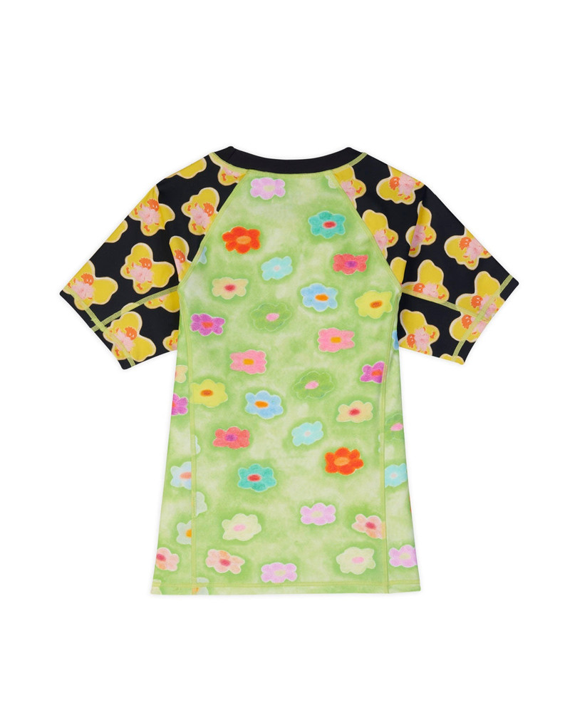 BRAIN DEAD Klug Rash Guard - Green Multi outlook